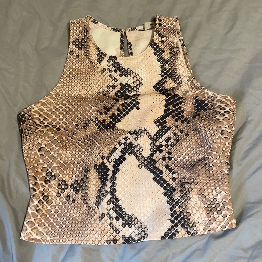 Snakeprint Crop Tank